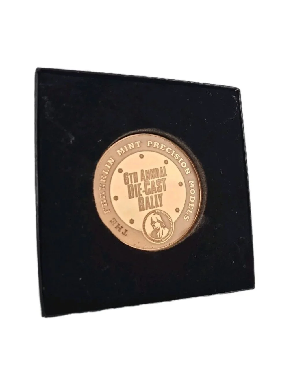 Franklin Mint Precision Models 6th Annual Die Cast Rally Brass Medal Coin L1